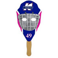 Digital Hockey Mask Fast Fan w/ Wooden Handle & Front Imprint (1 Day)
